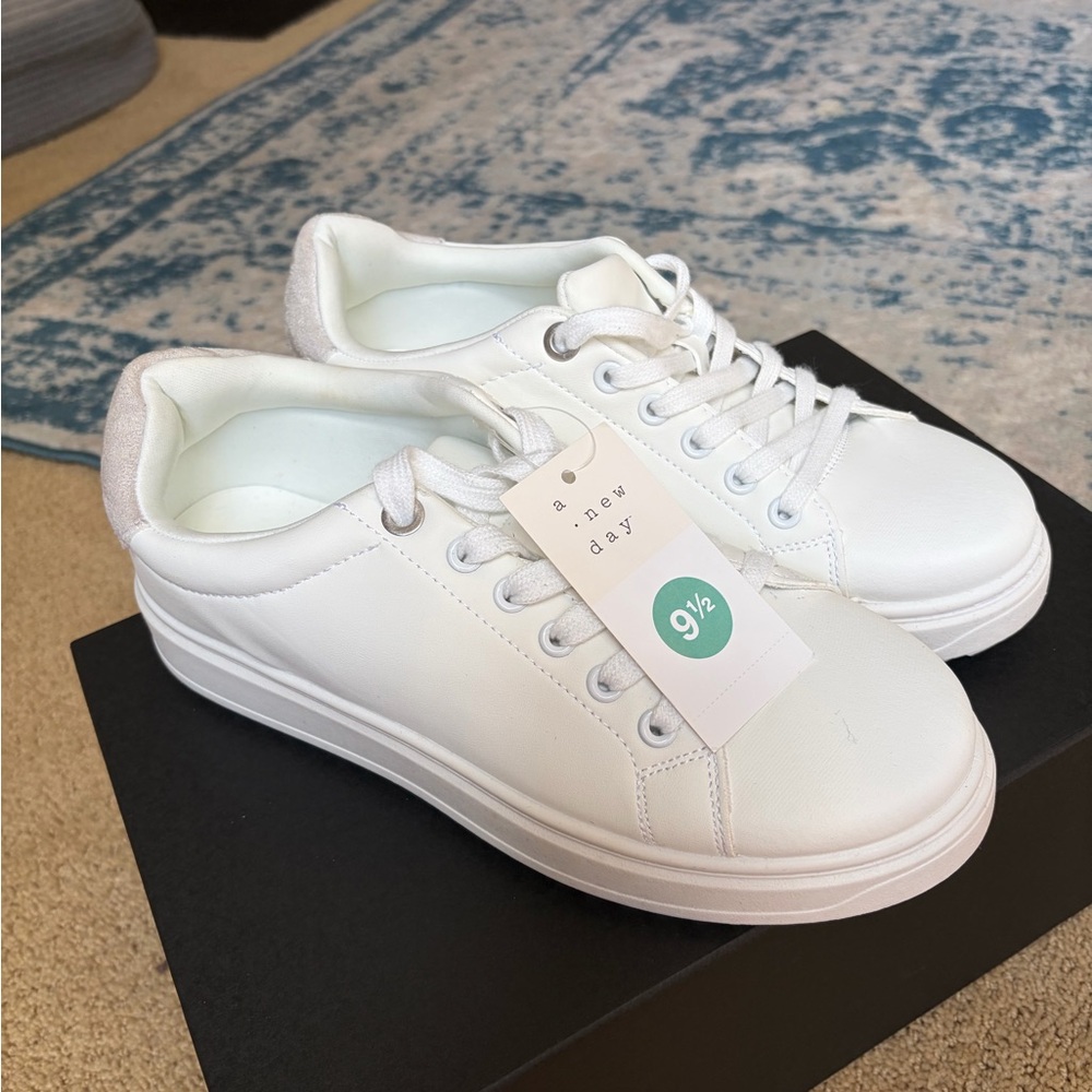 a new day White Platform Lace-Up Sneakers